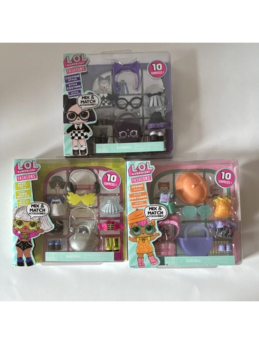 L.O.L. Surprise! Fashions Mix & Match Doll Clothing Set Dress Headwear Shoes Bag